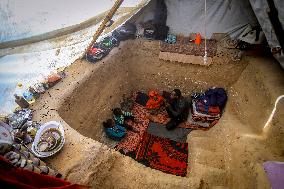 Refugees Seeking Shelter During The Israeli-Palestinian Conflict - Gaza Strip