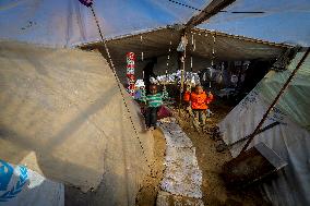 Refugees Seeking Shelter During The Israeli-Palestinian Conflict - Gaza Strip