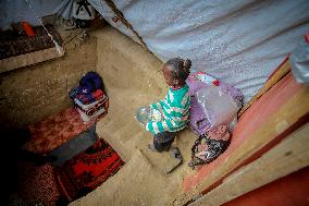 Refugees Seeking Shelter During The Israeli-Palestinian Conflict - Gaza Strip