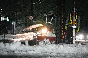 Heavy snow in Japan