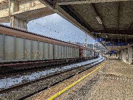 Trains At Kufstein Station In Austria