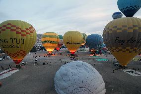 Tourists Take Hot Air Balloons - Egypt