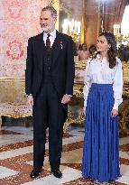 Royals At Reception For The Diplomatic Corps - Madrid