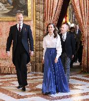 Royals At Reception For The Diplomatic Corps - Madrid