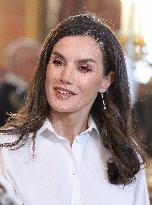 Royals At Reception For The Diplomatic Corps - Madrid