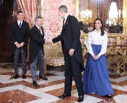 Royals At Reception For The Diplomatic Corps - Madrid