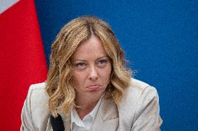 Italy's Prime Minister Giorgia Meloni Meets With Italian Journalists During Her Annual Press Conference