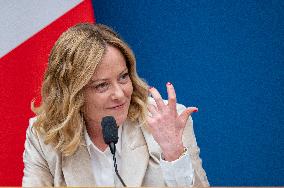 Italy's Prime Minister Giorgia Meloni Meets With Italian Journalists During Her Annual Press Conference