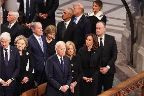 DC: President Joe Biden attends the State Funeral for former President Jimmy Carter