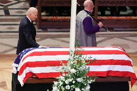 DC: President Joe Biden attends the State Funeral for former President Jimmy Carter