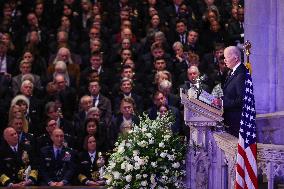 DC: President Joe Biden attends the State Funeral for former President Jimmy Carter