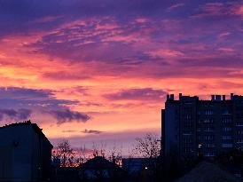 A Sunset Over Krakow, Poland