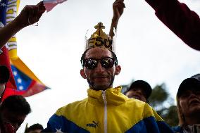 Venezuelans in Colombia Demonstrate Against Nicolas Maduro