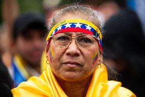 Venezuelans in Colombia Demonstrate Against Nicolas Maduro