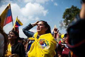 Venezuelans in Colombia Demonstrate Against Nicolas Maduro