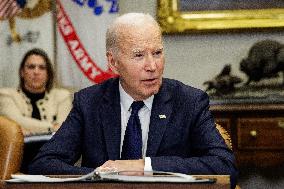 DC: President Biden Recieves a Briefing on LA Wildfires