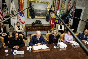 DC: President Biden Recieves a Briefing on LA Wildfires