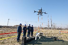 Drones Inspect Transmission Line in Yinchuan