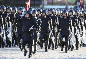 New Year police march in Tokyo