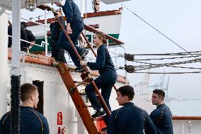 Princess Leonor At Juan Sebastian De Elcano Training Ship - Cadiz