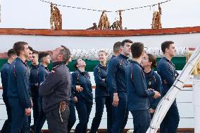 Princess Leonor At Juan Sebastian De Elcano Training Ship - Cadiz