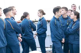 Princess Leonor At Juan Sebastian De Elcano Training Ship - Cadiz