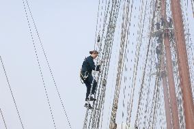 Princess Leonor At Juan Sebastian De Elcano Training Ship - Cadiz