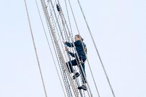 Princess Leonor At Juan Sebastian De Elcano Training Ship - Cadiz