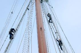 Princess Leonor At Juan Sebastian De Elcano Training Ship - Cadiz