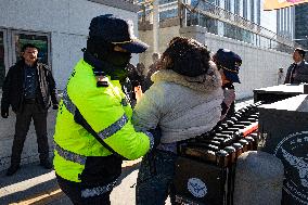 South Korea’s Progressive Students Stage Surprise Protest In Front Of U.S. Embassy