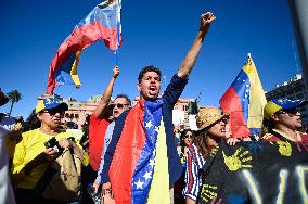 Venezuelans In Argentina Reject Nicolás Maduro's Assumption Of Power And Demand The Legitimacy Of Edmundo González Urrutia As Th