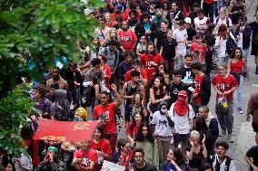 Brazilians In Sao Paulo Protest Against Public Transportation Fare Increase