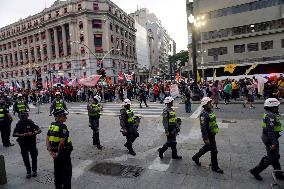 Brazilians In Sao Paulo Protest Against Public Transportation Fare Increase