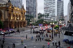 Brazilians In Sao Paulo Protest Against Public Transportation Fare Increase