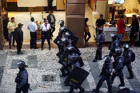 Brazilians In Sao Paulo Protest Against Public Transportation Fare Increase