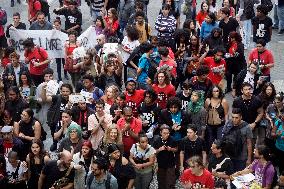 Brazilians In Sao Paulo Protest Against Public Transportation Fare Increase