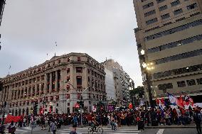 Brazilians In Sao Paulo Protest Against Public Transportation Fare Increase