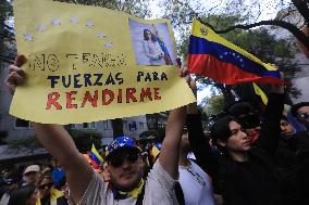 Venezuelans Protest Against Arrest Of María Corina Machado