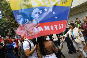 Venezuelans Protest Against Arrest Of María Corina Machado