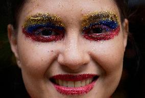 Venezuelan Community Opposed To Nicolás Maduro Demonstrated Outside The Venezuelan Embassy In Mexico City