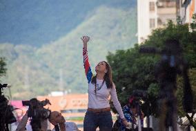 Venezuelan Opposition Leader Machado Is Intercepted After Joining Anti-government Protest