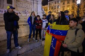 Anti-Maduro Rally In Lisbon, Portugal