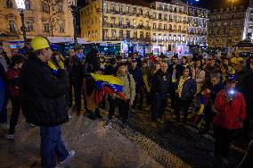 Anti-Maduro Rally In Lisbon, Portugal