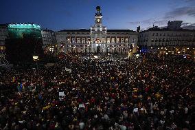 Rally against the regime of Nicolás Maduro before the inauguration as president of Venezuela.