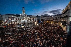 Rally against the regime of Nicolás Maduro before the inauguration as president of Venezuela.