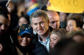 Rally against the regime of Nicolás Maduro before the inauguration as president of Venezuela.