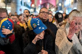 Rally against the regime of Nicolás Maduro before the inauguration as president of Venezuela.