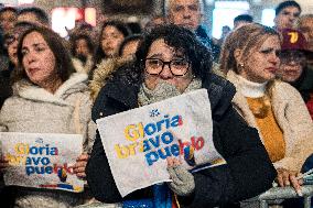 Rally against the regime of Nicolás Maduro before the inauguration as president of Venezuela.