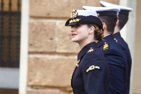 Princess Leonor Visits The City Hall Of Cadiz - Spain