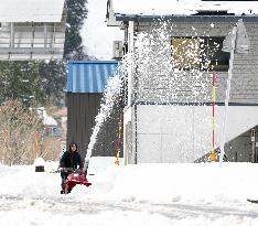 Heavy snowfall in Japan